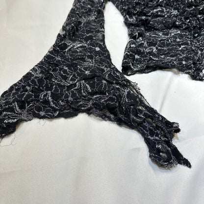 Sheer Lace Flared Sleeves Cardigan