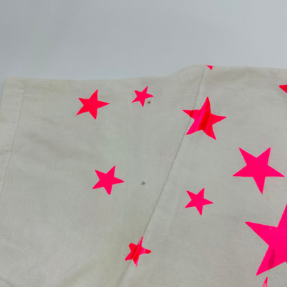 00s Mad Toyz All Over Neon Pink Star Devil Skull Print Tee