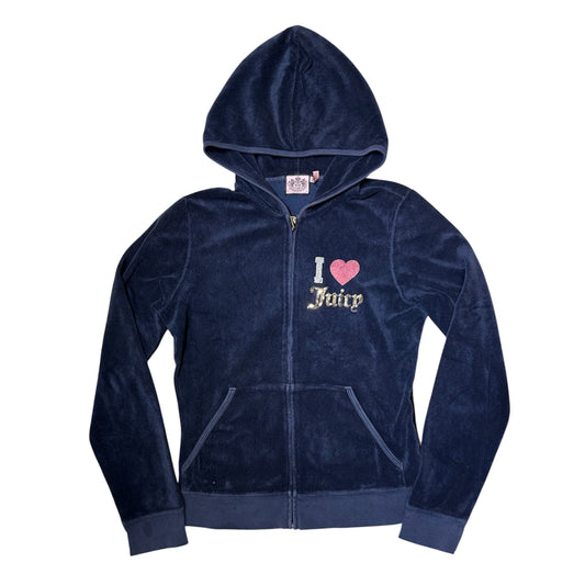 00s Juicy Couture "I ♡ Juicy" Velour Zip-Up Hoodie