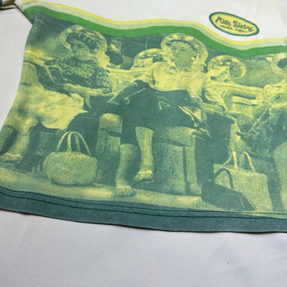 Miss Sixty "Absolute Cotffeur" Salon Print Ringer Baby Tee