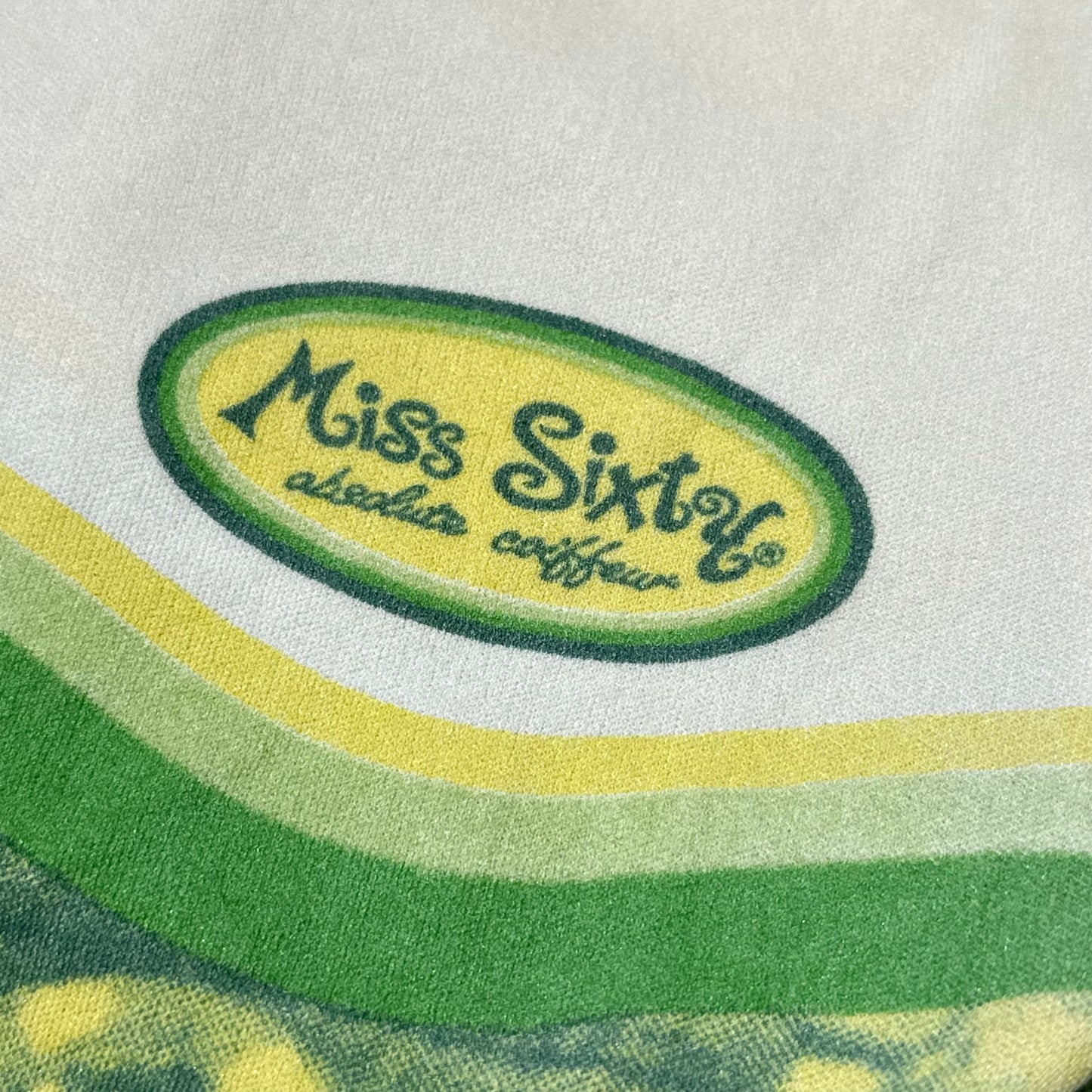 Miss Sixty "Absolute Cotffeur" Salon Print Ringer Baby Tee