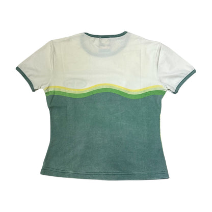 Miss Sixty "Absolute Cotffeur" Salon Print Ringer Baby Tee