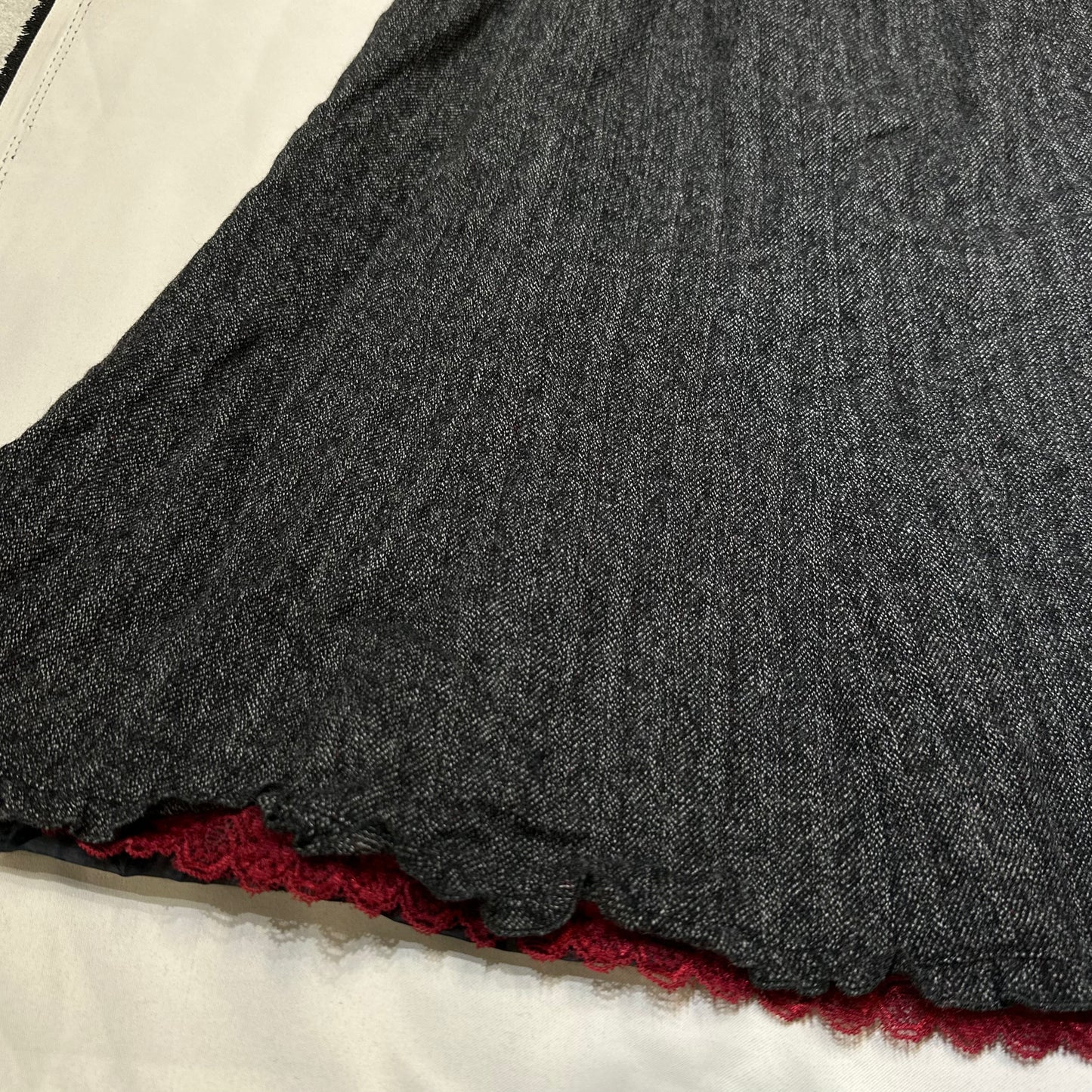 Lace Trim Midi Skirt