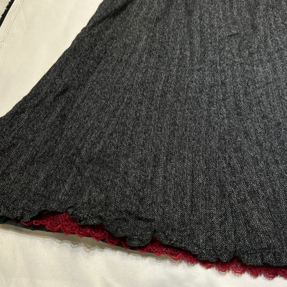 Lace Trim Midi Skirt