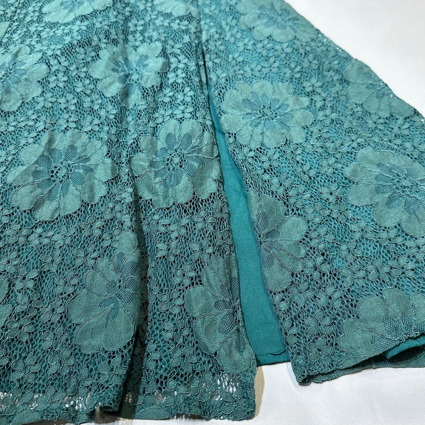 Floral Lace Button Up Maxi Skirt