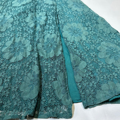 Floral Lace Button Up Maxi Skirt