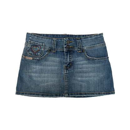 00s LOVE Denim Mini Skirt