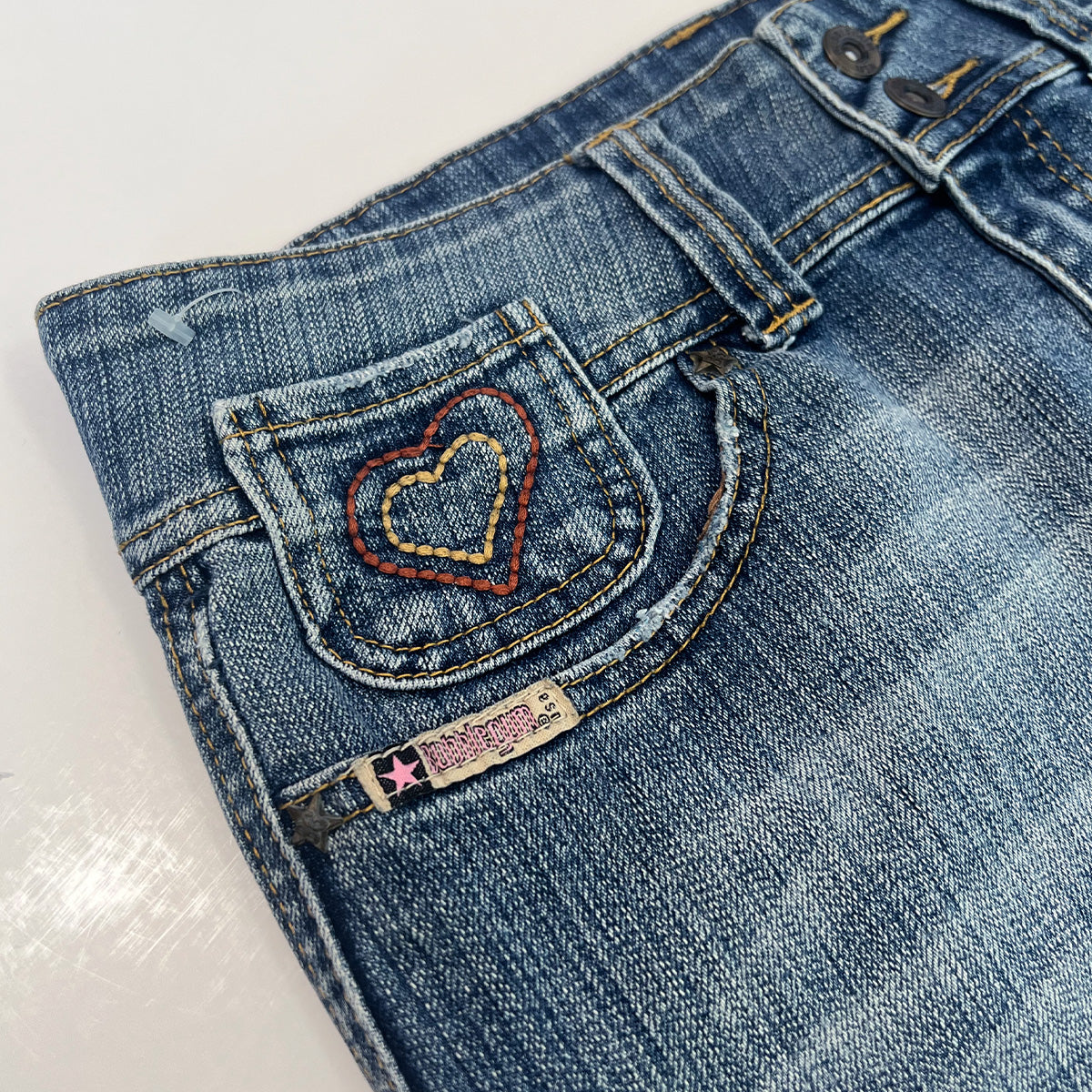 00s LOVE Denim Mini Skirt