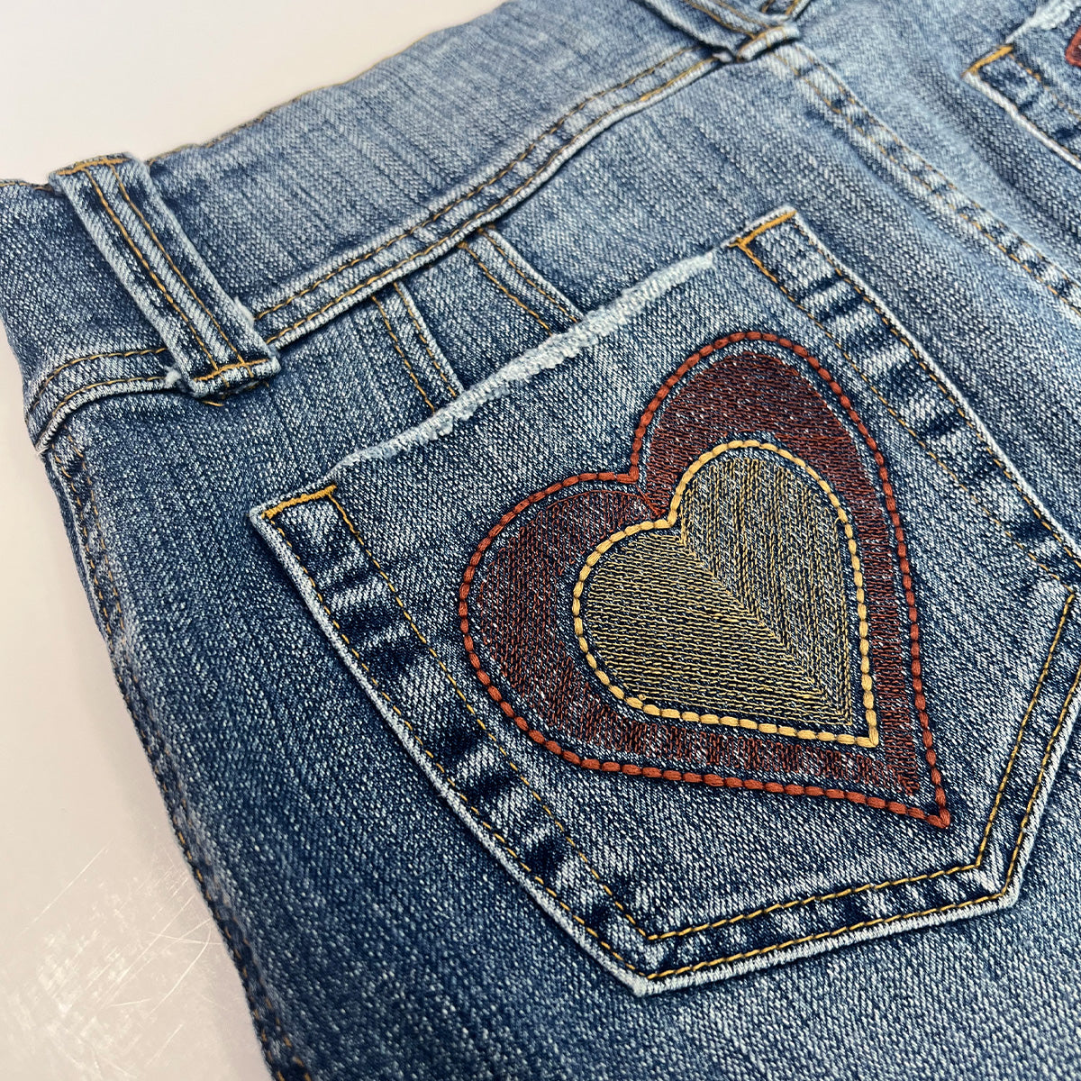 00s LOVE Denim Mini Skirt