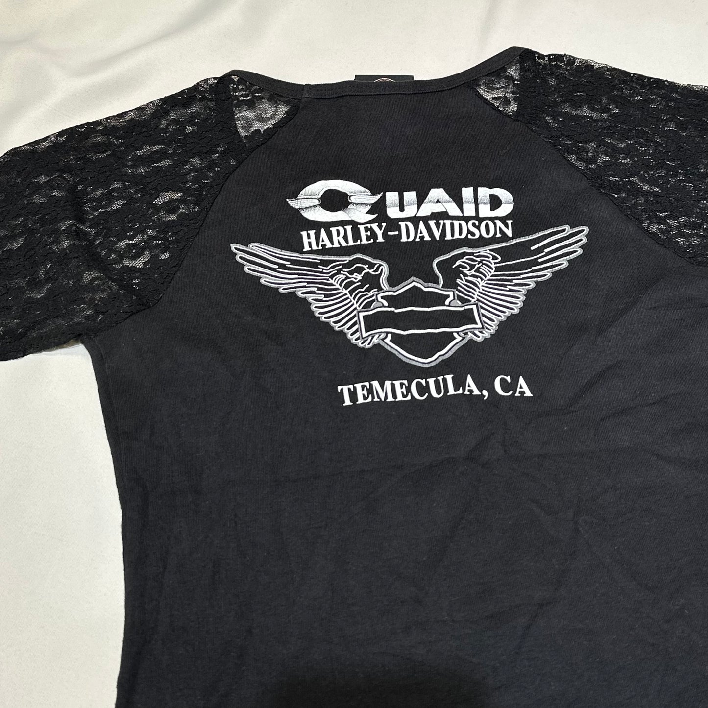 2002 Harly Davidson Lace Long Sleeves Top