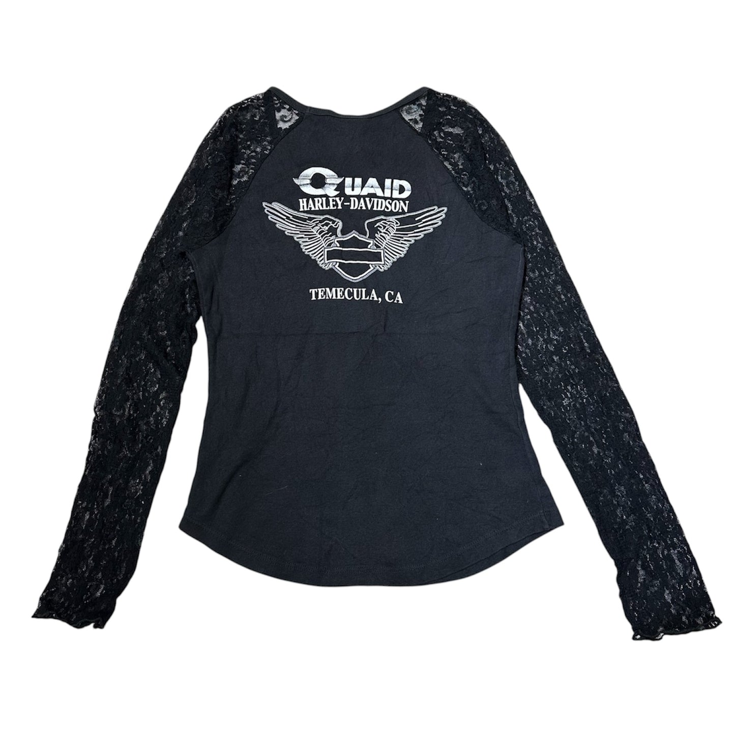 2002 Harly Davidson Lace Long Sleeves Top