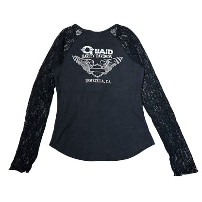 2002 Harly Davidson Lace Long Sleeves Top