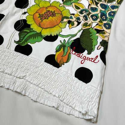Desigual Polka Dot Floral Top