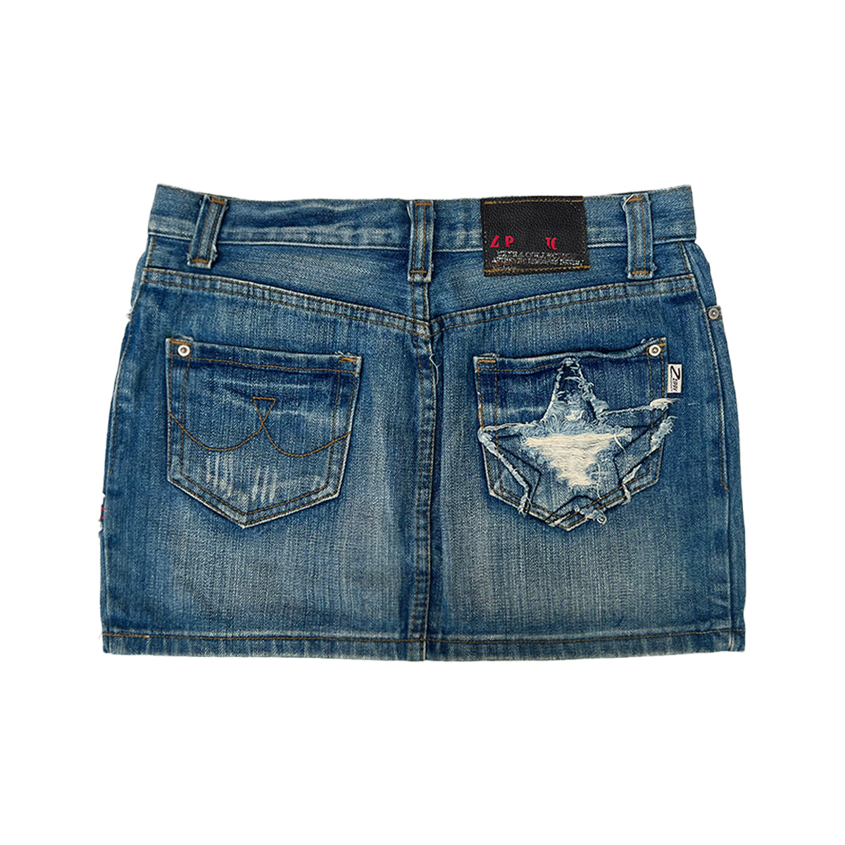 00s Star Denim Mini Skirt