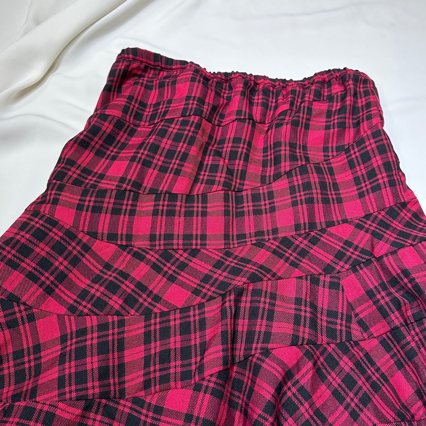 Patched Plaided skirt