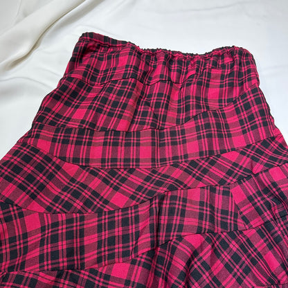 Patched Plaided skirt