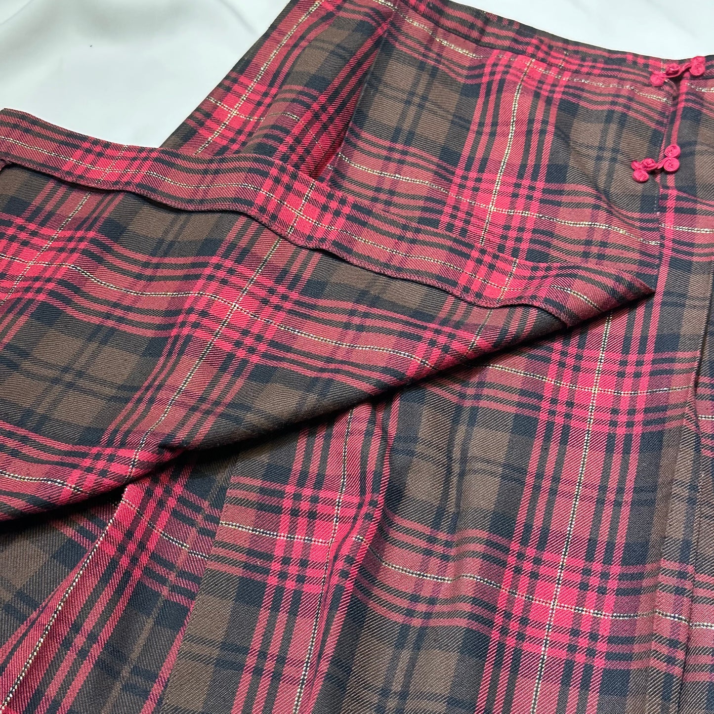 Plaided Midi Skirt