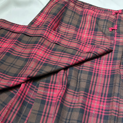 Plaided Midi Skirt