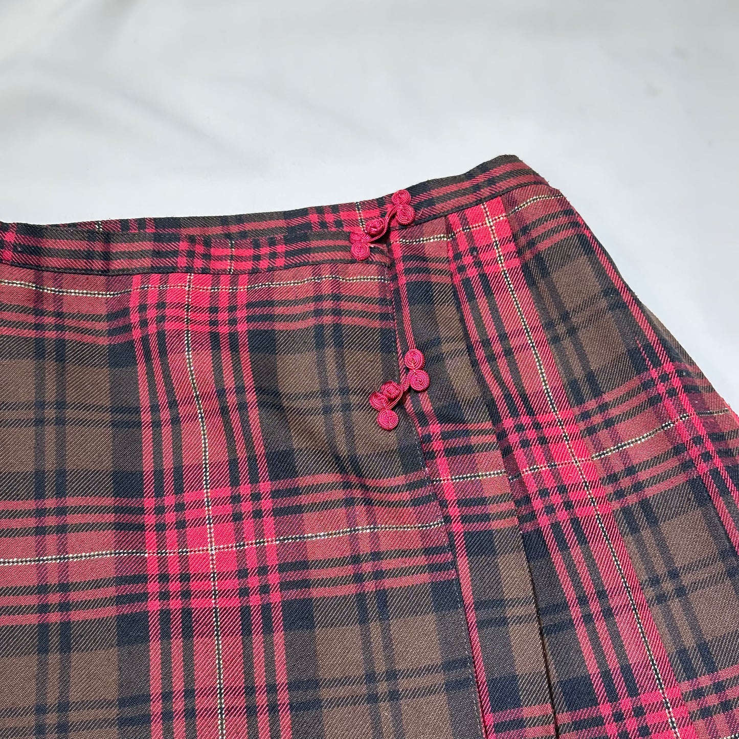 Plaided Midi Skirt