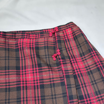 Plaided Midi Skirt