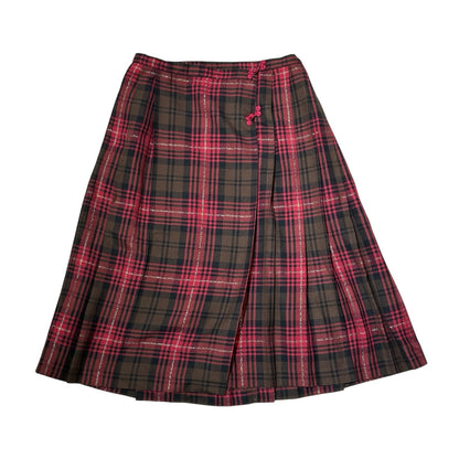 Plaided Midi Skirt