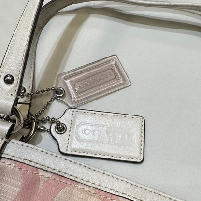 00s Coach Pink Signature Op Art C Tote Bag