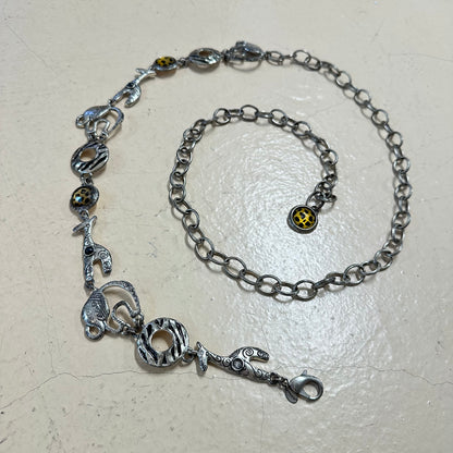 Tribal Giraffe Leopard Print Accent Chain Belt