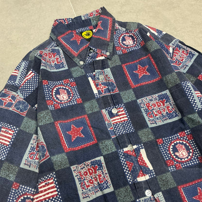 1993 Body Glove Americana Print Button Up Shirt