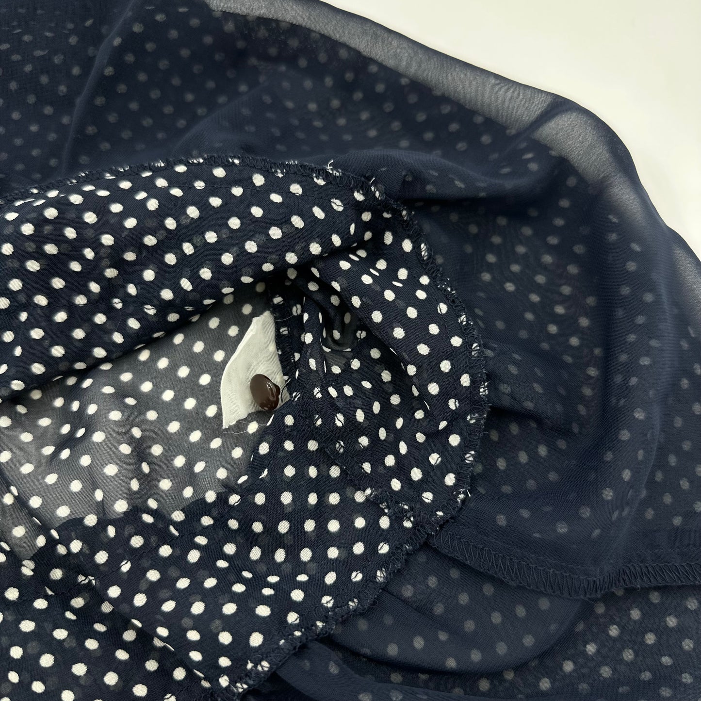 Axes Femme Polka Dot Chiffon Lace Blouse