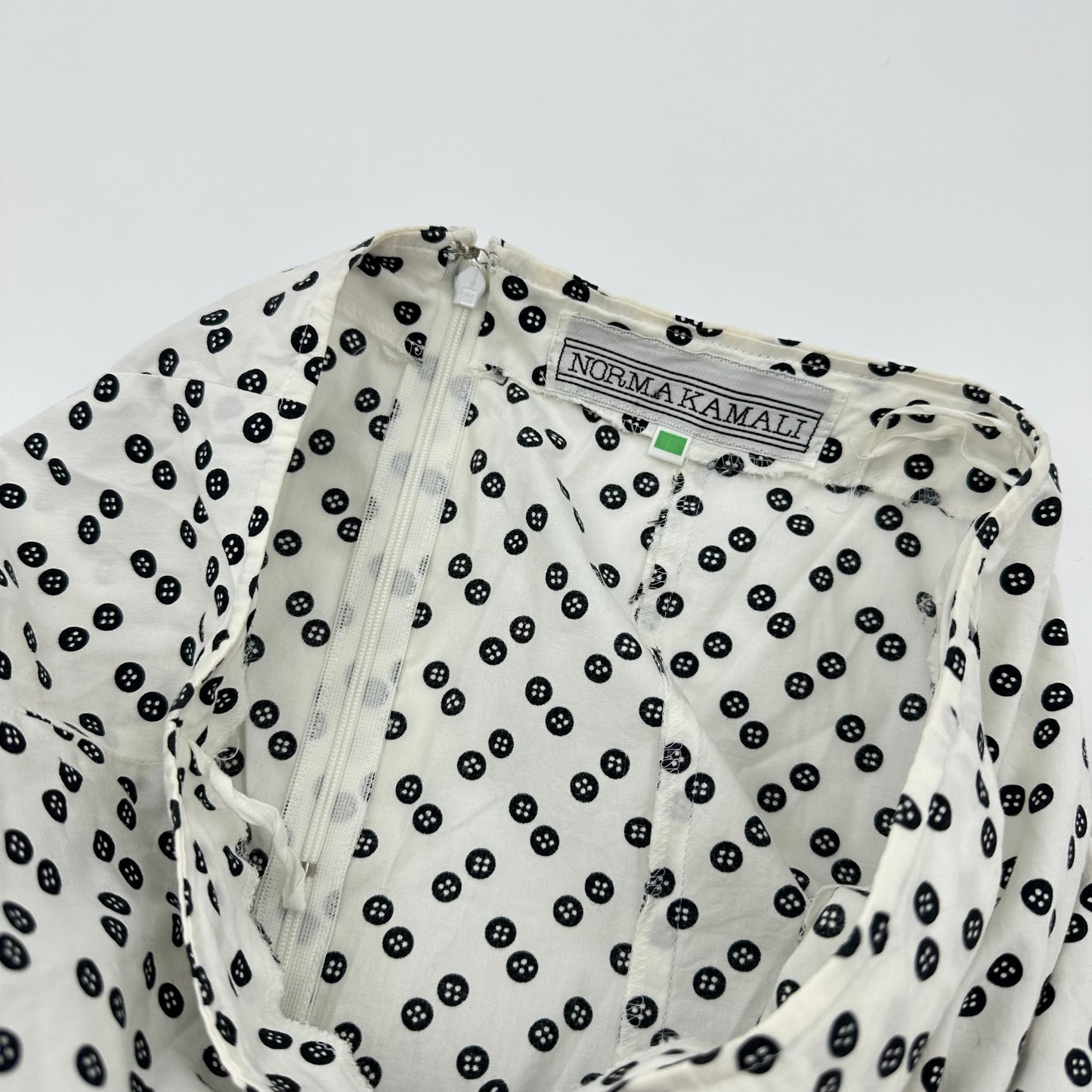 Button Graphic Polka Dot Skirt
