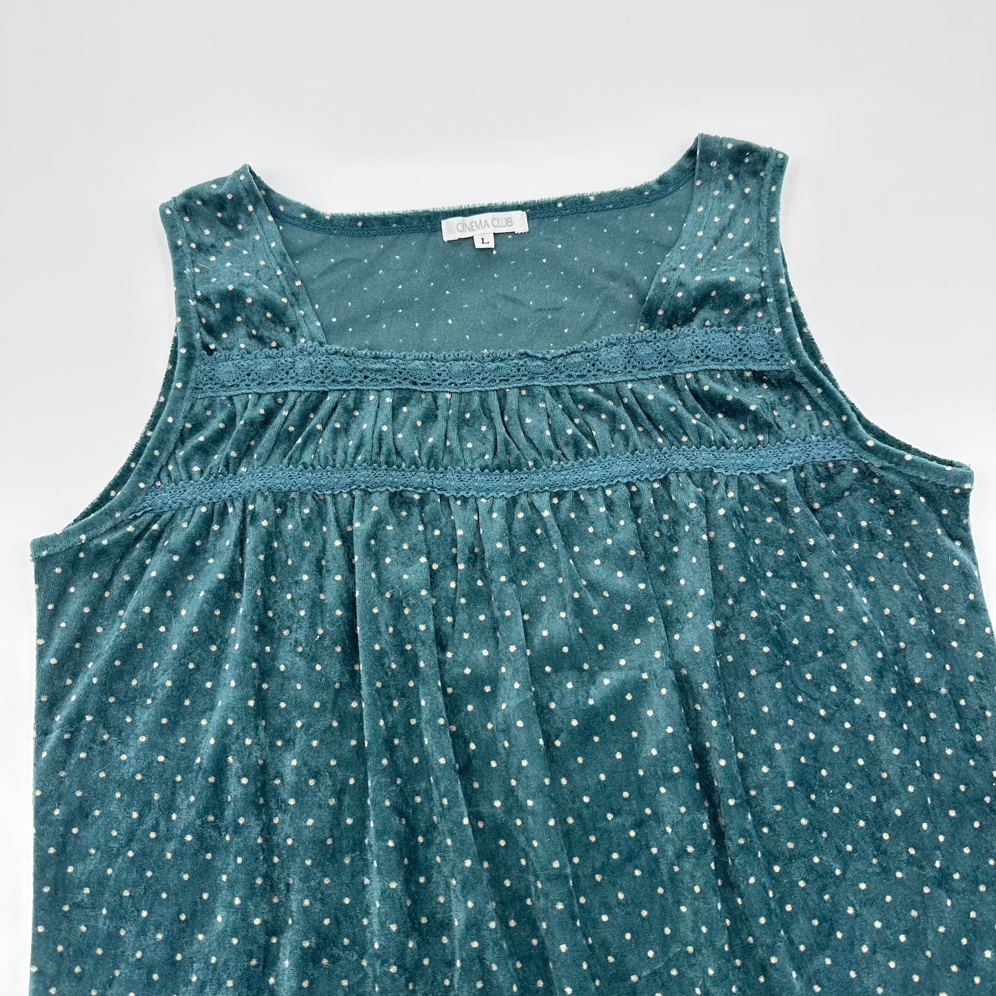 Velvet Polka Dot Tank Top