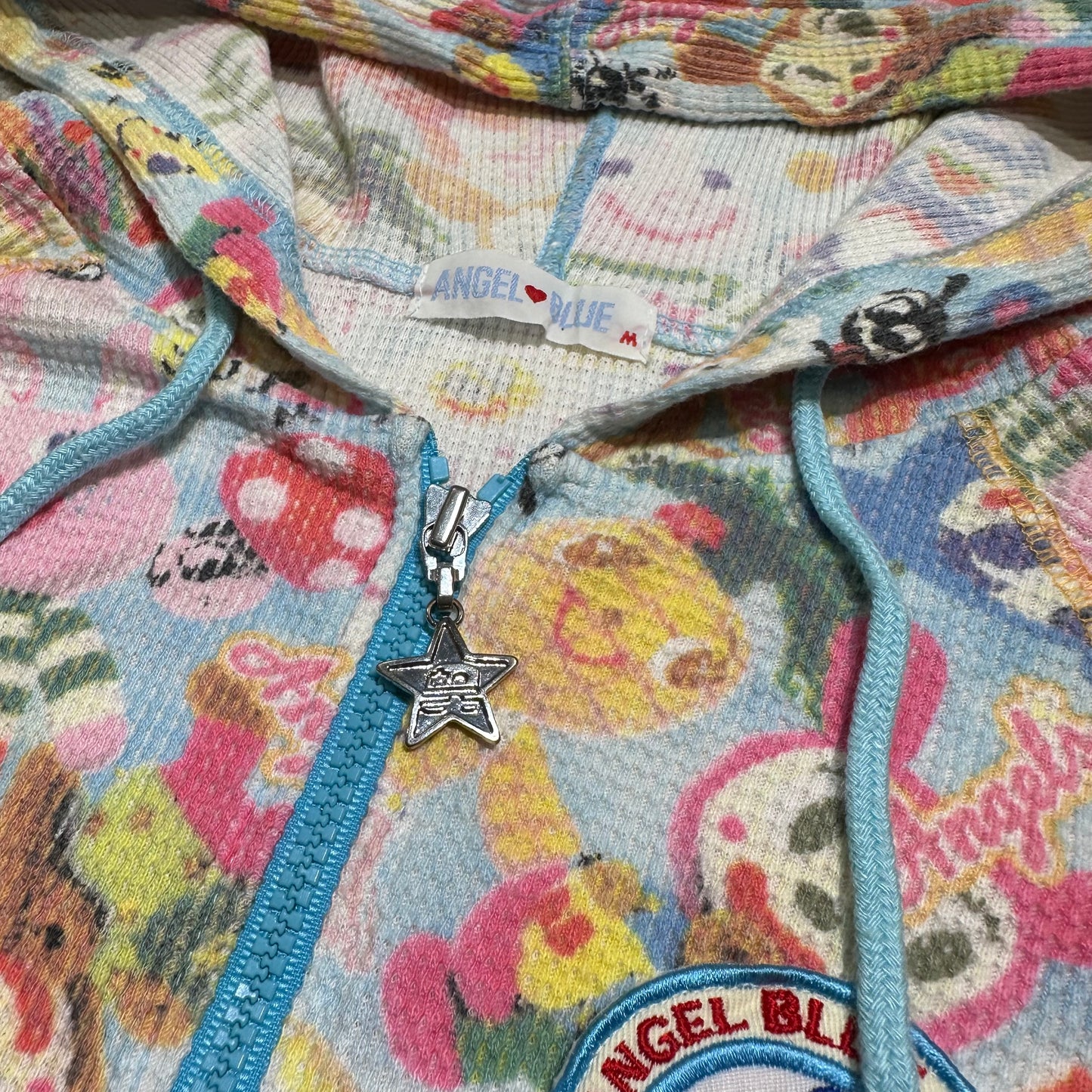 Angel blue Zip-up AOP Hoddies Shirt