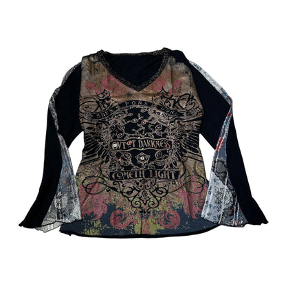 Fairycore Graphic Long Sleeves Top