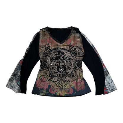 Fairycore Graphic Long Sleeves Top