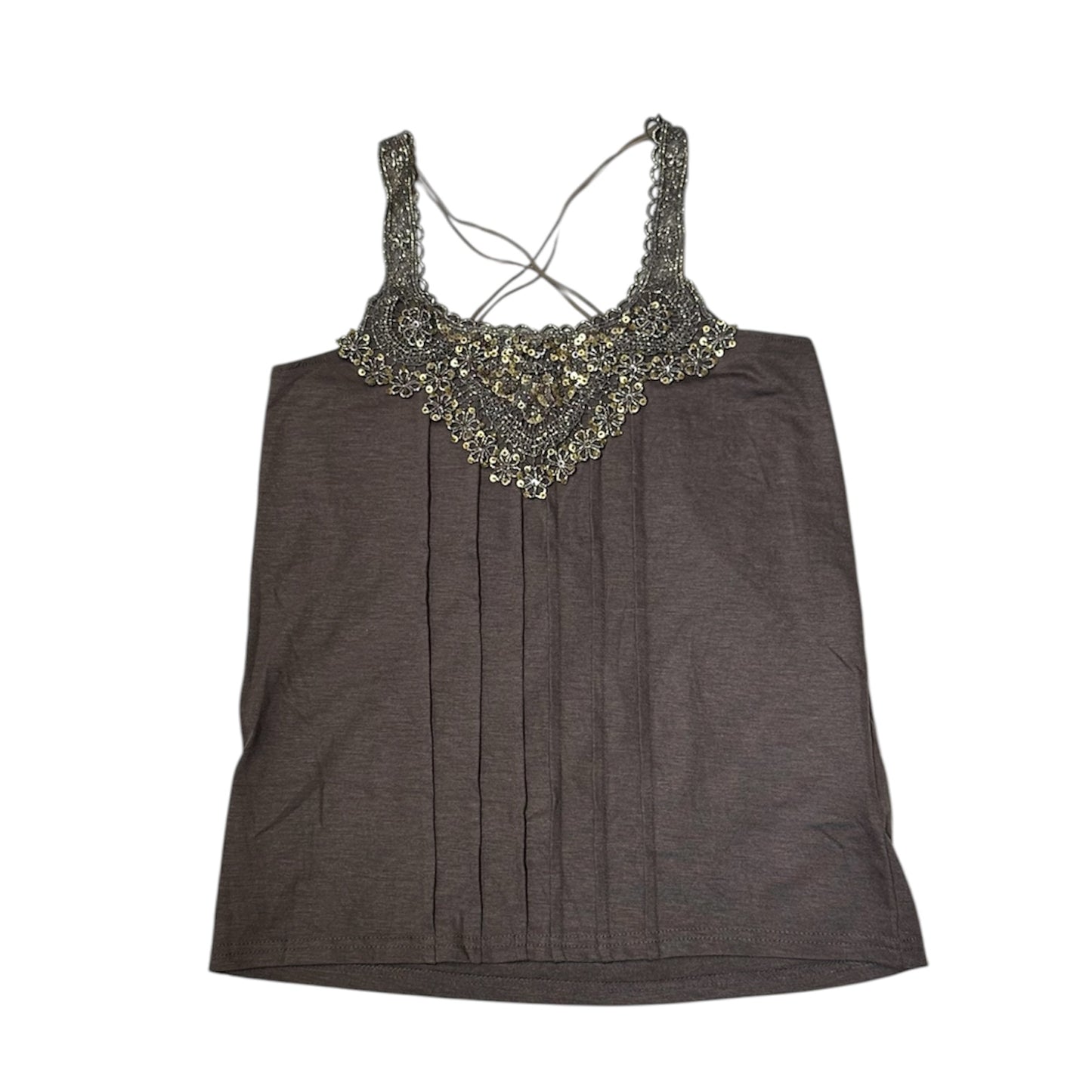 Beaded Knit Trim Camisole