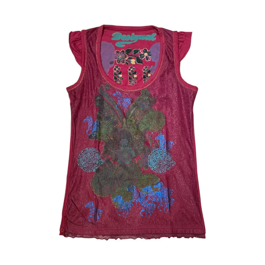 Desigual Graphic Lace Top