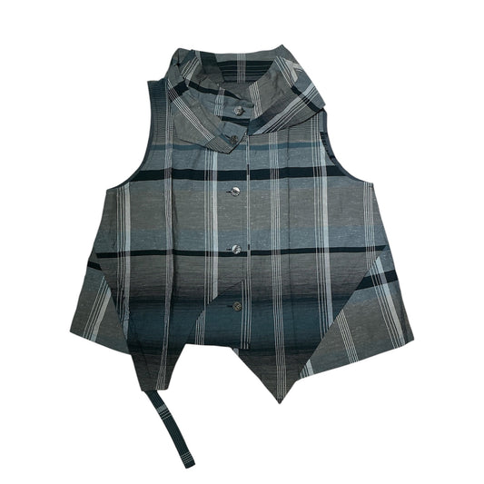 Plaid A-line Sleevesless Shirt