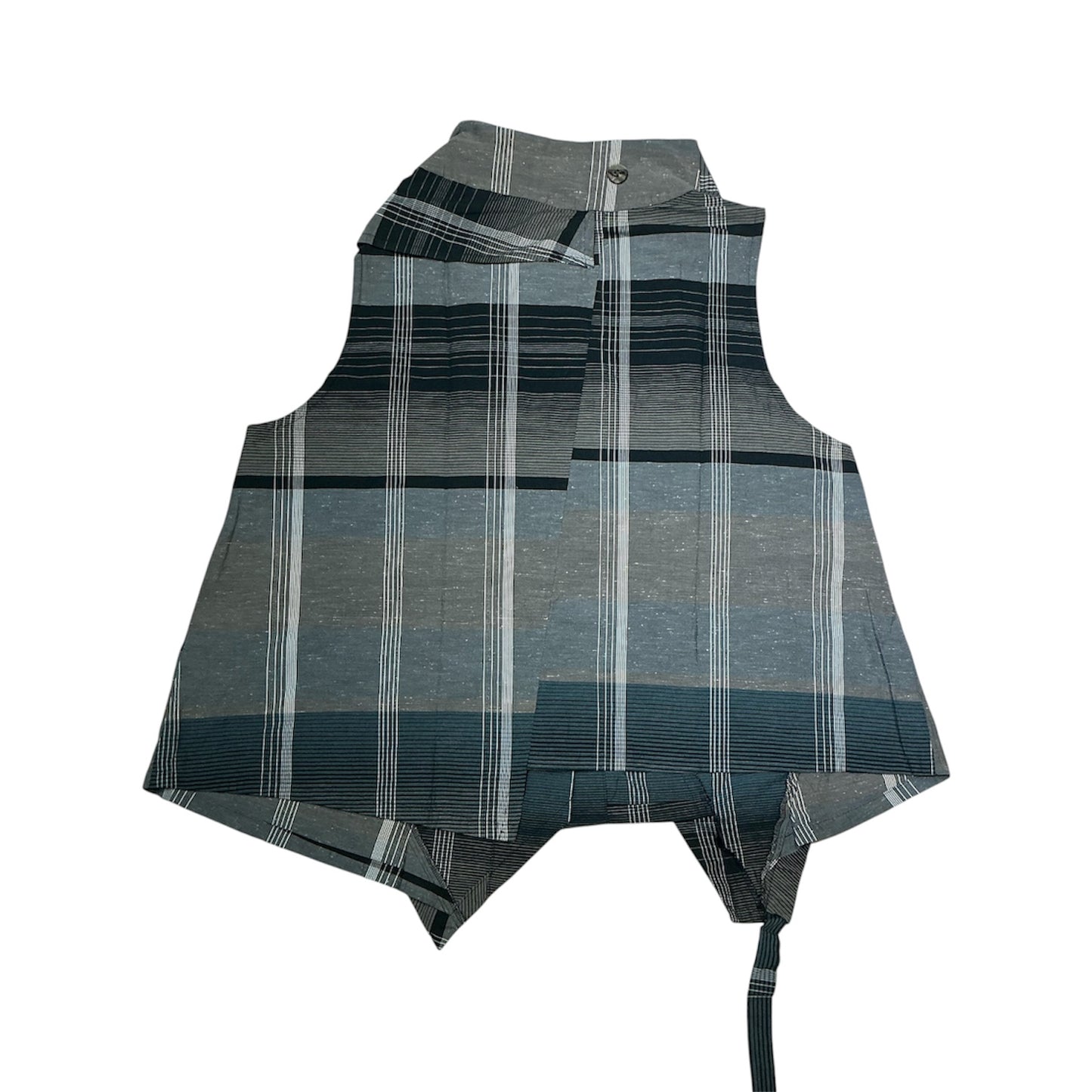 Plaid A-line Sleevesless Shirt