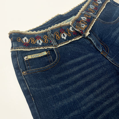 Embroidered Bootcut Jeans