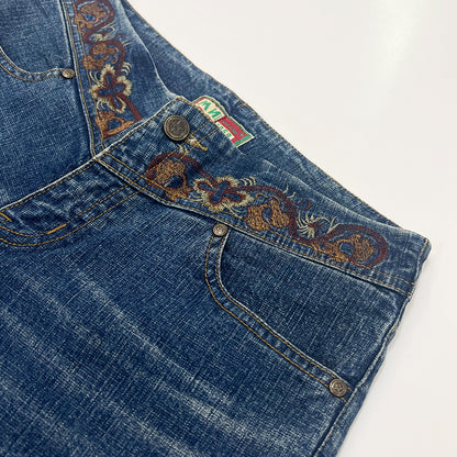 Embroidered Bootcut Jeans