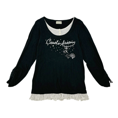 Betty Blue Polka Dot Long Sleeves