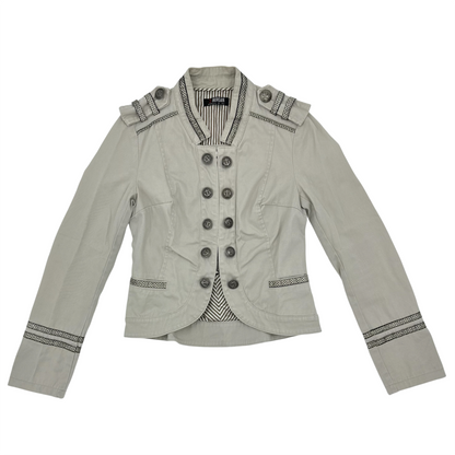 Morgan De Toi Military Anchor Button Crop Jacket
