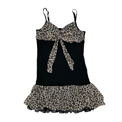 Leopard Ribbon Cami Dress