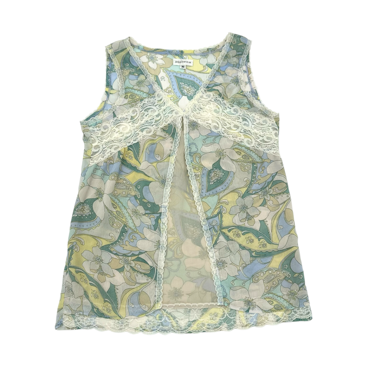 Floral V-neck Tank Top