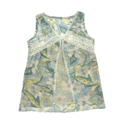 Floral V-neck Tank Top