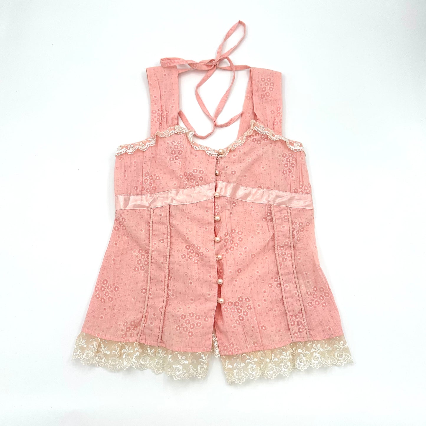 Floral Halter Corset Top