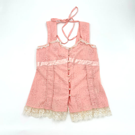 Floral Halter Corset Top