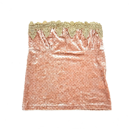 Velvet Gold Lace Tube Top