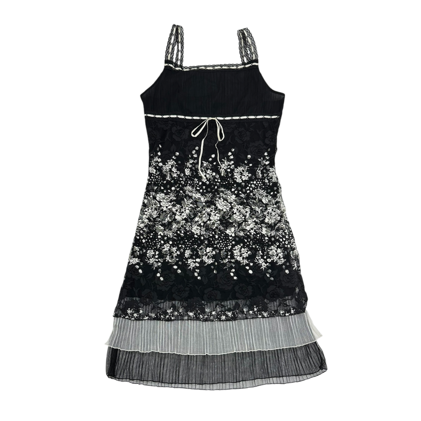 Lace Trim Floral Cami Dress