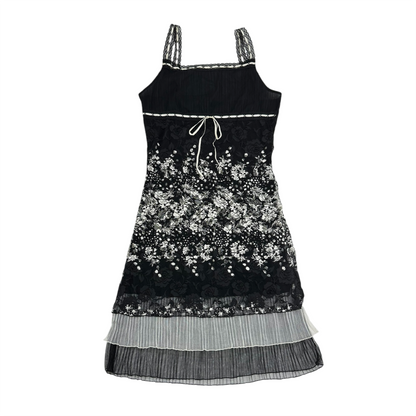 Lace Trim Floral Cami Dress